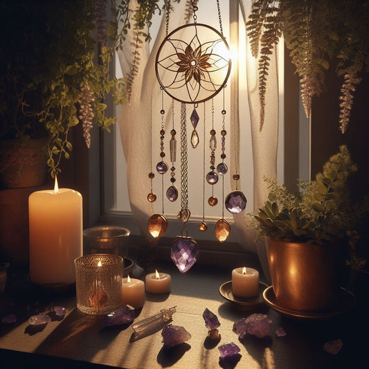 Elevate Your Space with Radiance: The Allure of Gemstone Suncatchers in Boho and Hygge Home Decor
