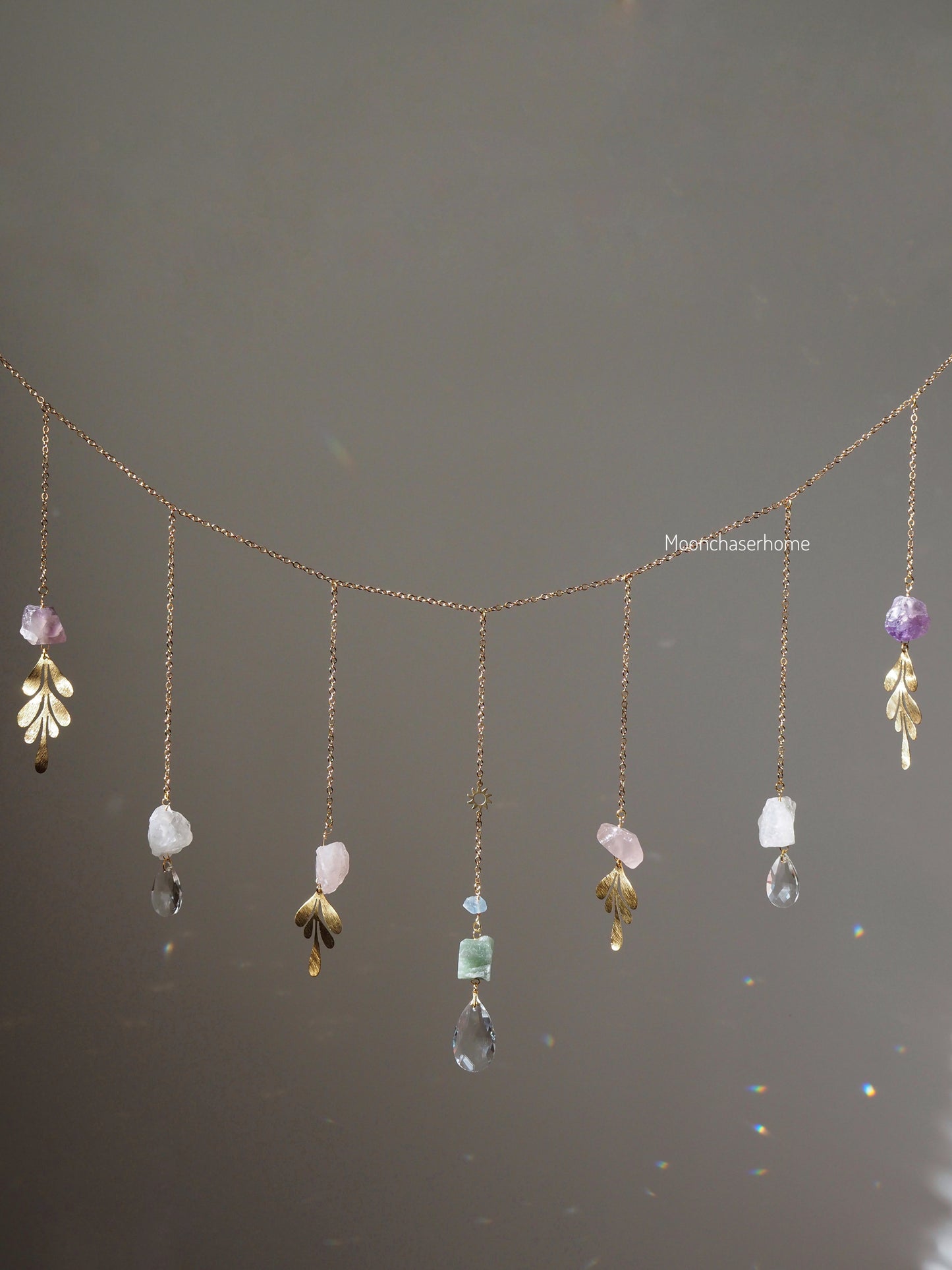 Shani- crystal garland suncatcher, wall hanging crystal, window chain home decor healing crystals decor
