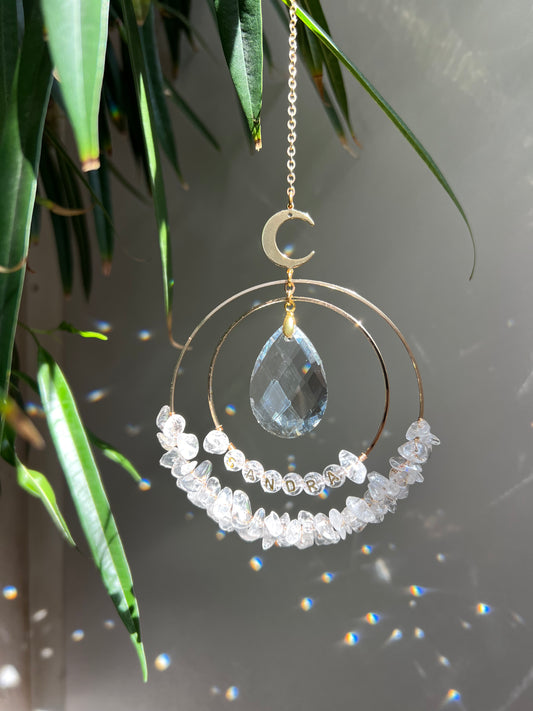 Personalised name Crystal suncatcher gift for woman unique birthday gift Bridesmaid Gift birthstone crystal