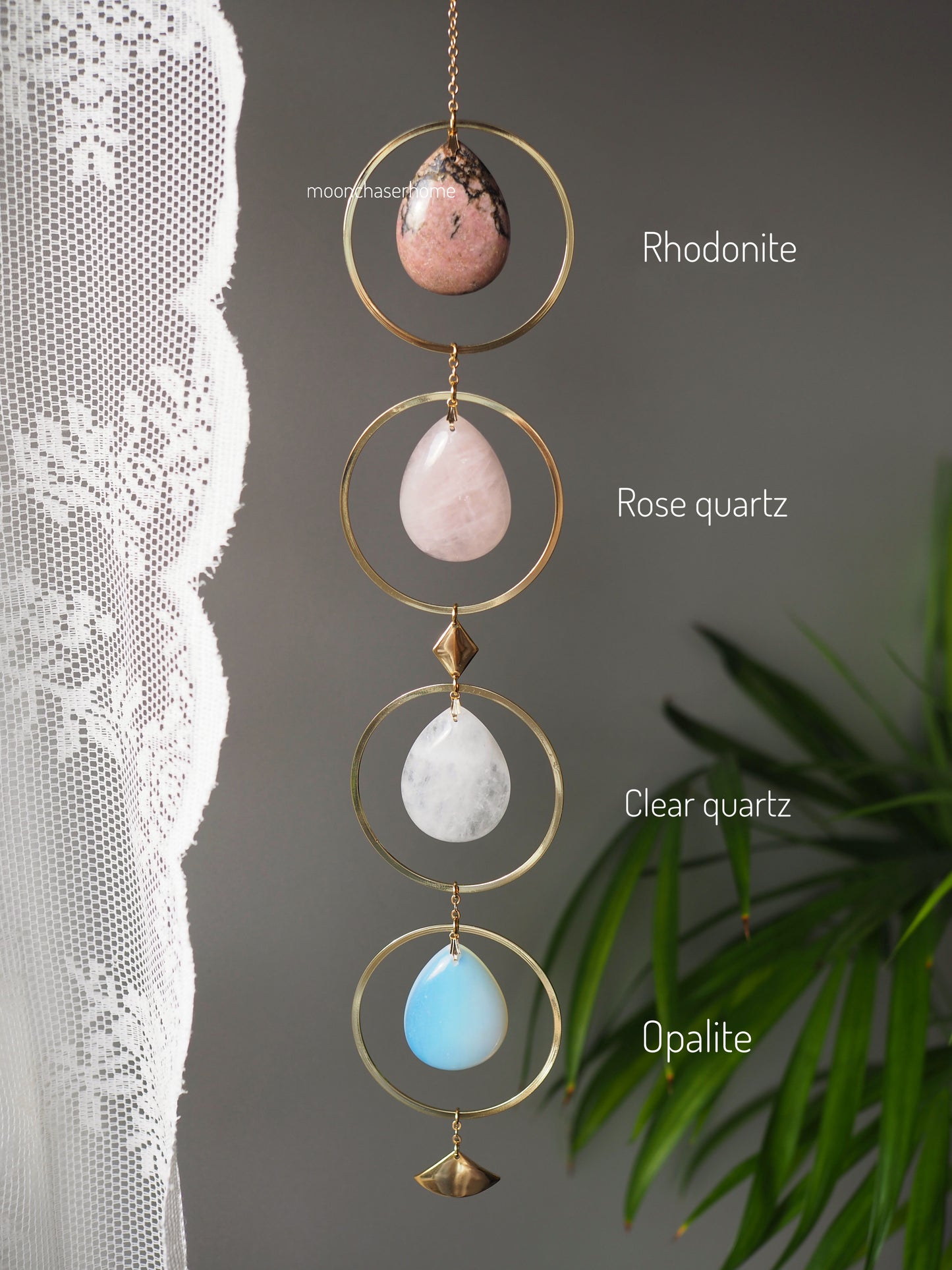 Chaaya natural crystal wall hanging chakra wall decoration hanging crystal Birthday gift for friend