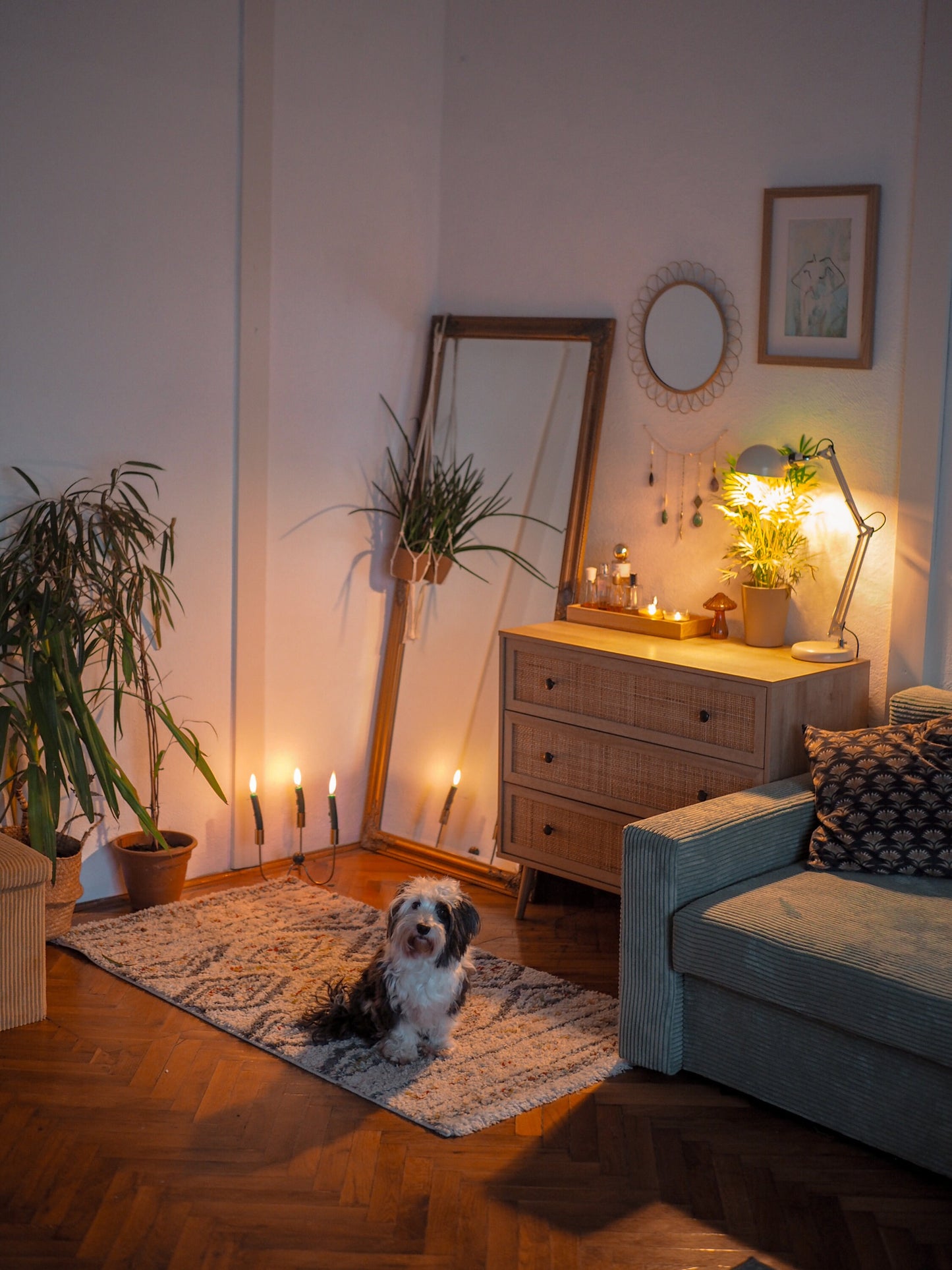 Sakina crystal garland- wall hanging,crystal wall hanging, wall decoration-Birthday gift-moon hanging