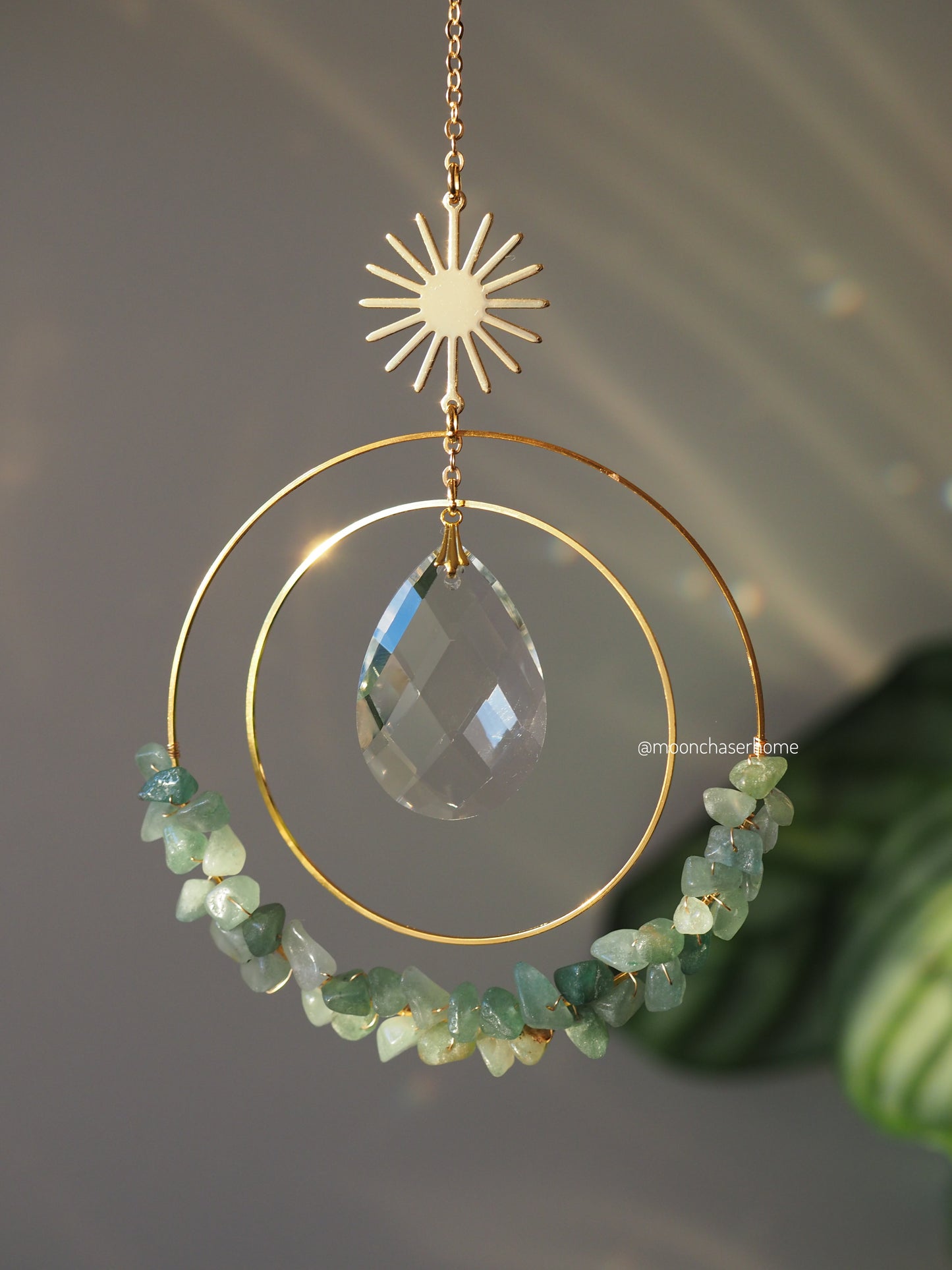 Mother's day personalized gift 18k gold plated suncather and gift card for Mom uique gift for Mothers