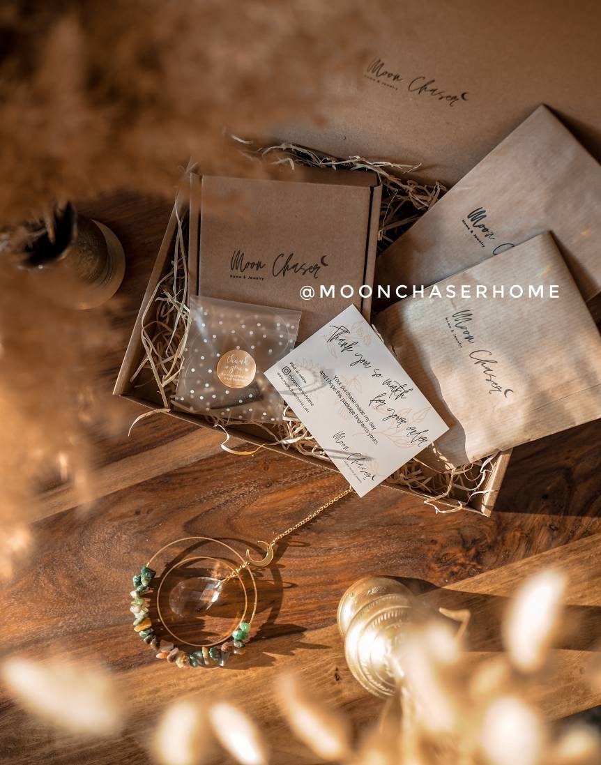 Naima-Horizontal long sun catcher-Window decor- rainbow prism with holder-gift for her--boho home decor