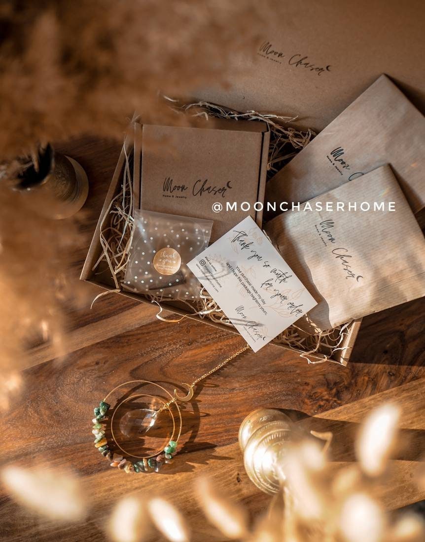 Kamala natural crystal 18K Gold Plated wall hanging, wall decoration- office decoration-Birthday gift-boho home decor-house jewelry-Crystals