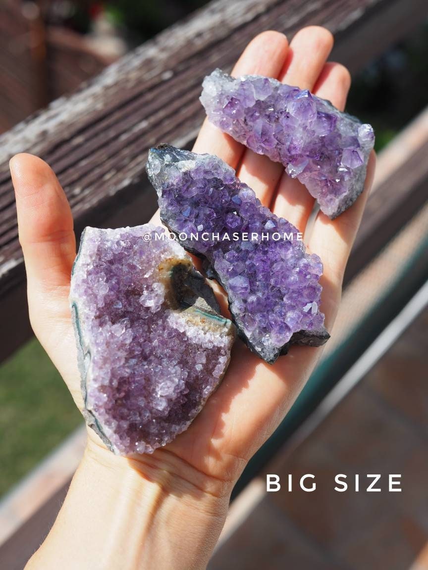 Luna&Amethyst druzy crystal sun catcher with moon, rainbow prism, housewarming gifts, rainbow maker, geometric sun catcher, air plant holder