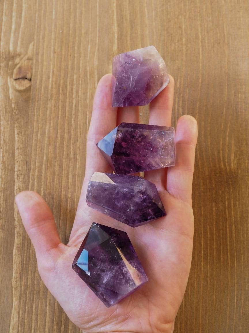 Leela long crystal sun catcher with moon pendant, rainbow prism, light maker, rainbow maker, geometric sun catcher