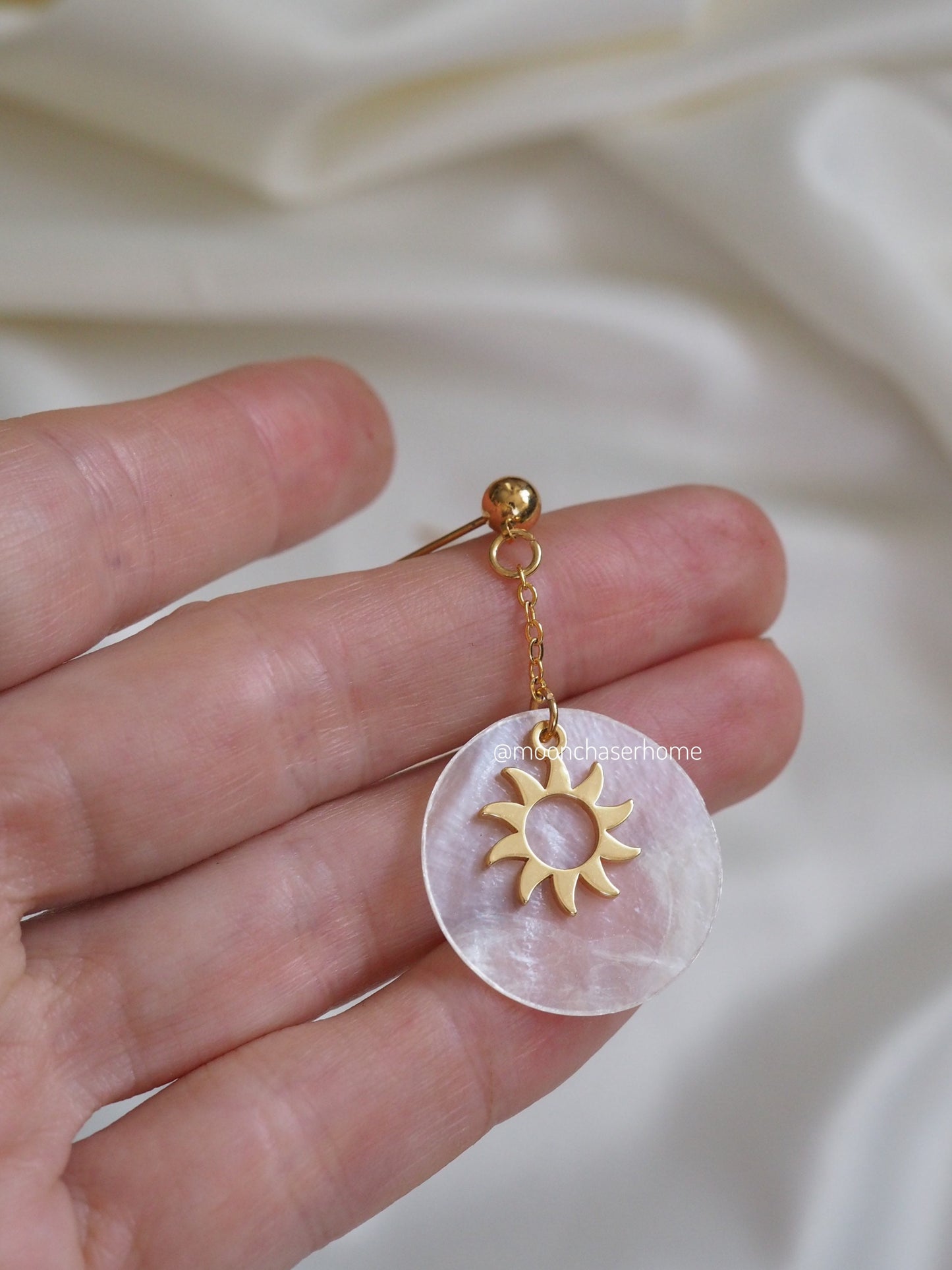 18K Gold Plated sun/shell earrings, boho earring, long earrings, boheman jewelry,Birthday gift,gift for woman, simple earring, jewelry