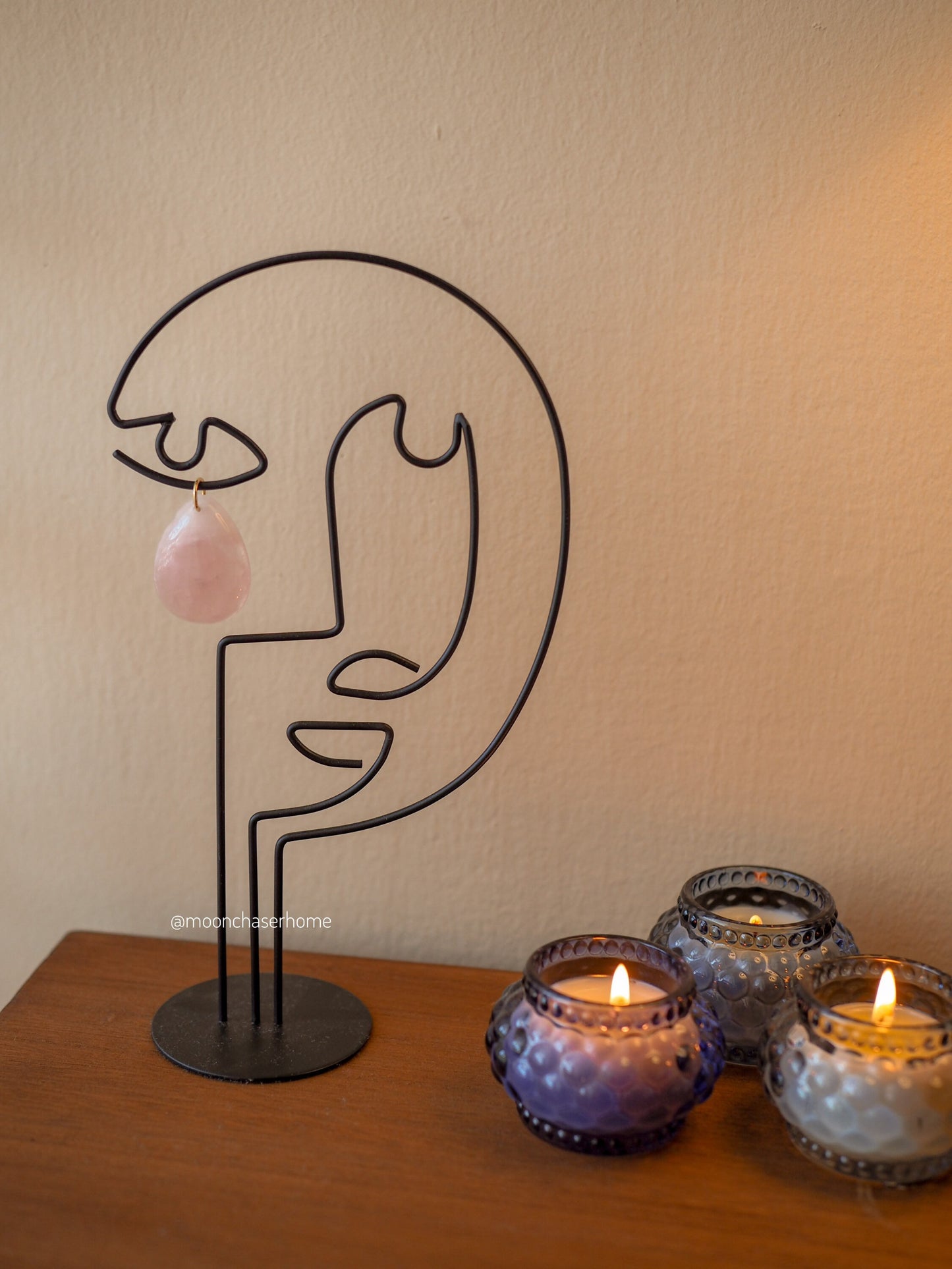 Face home decor, desk decor, sun catcher with crystals, office decor, home decoration