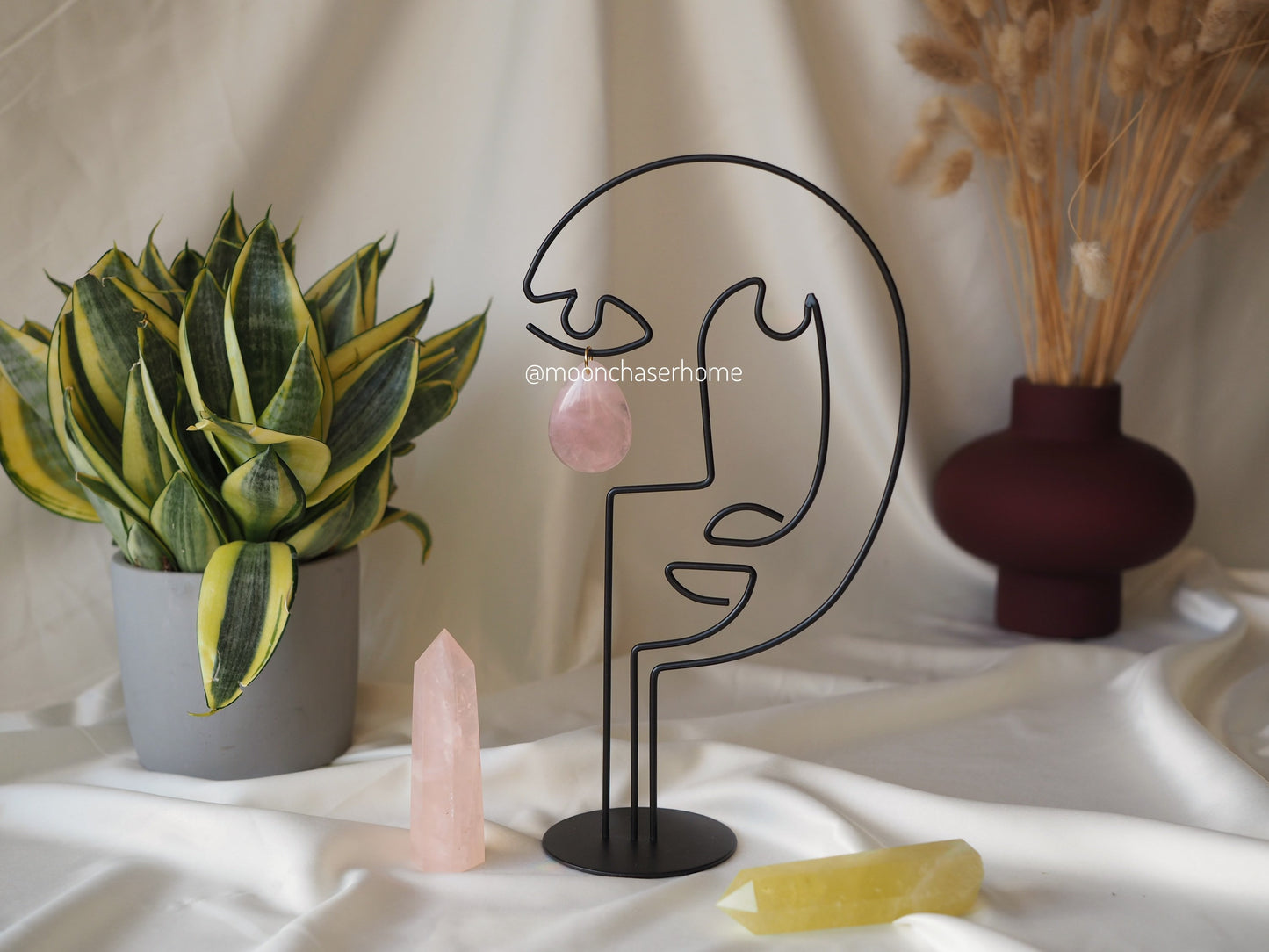 Face home decor, desk decor, sun catcher with crystals, office decor, home decoration