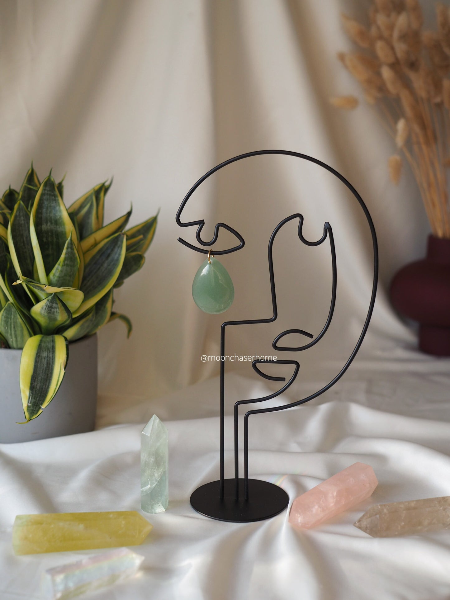 Face home decor, desk decor, sun catcher with crystals, office decor, home decoration