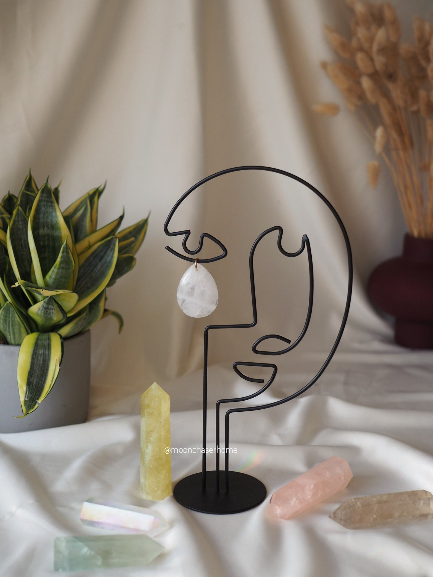 Face home decor, desk decor, sun catcher with crystals, office decor, home decoration