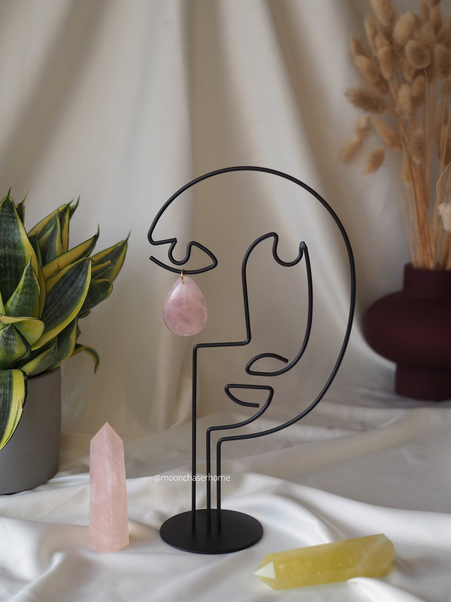 Face home table decor, desk decor, crystal decor, sun catcher with crystals, office decor, Scandinavian home decoration