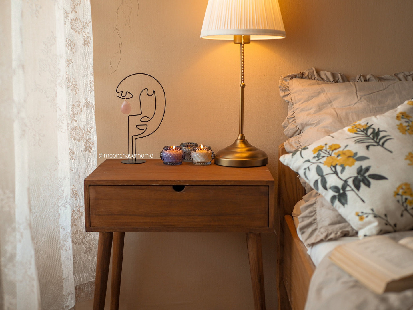 Face home table decor, desk decor, crystal decor, sun catcher with crystals, office decor, Scandinavian home decoration