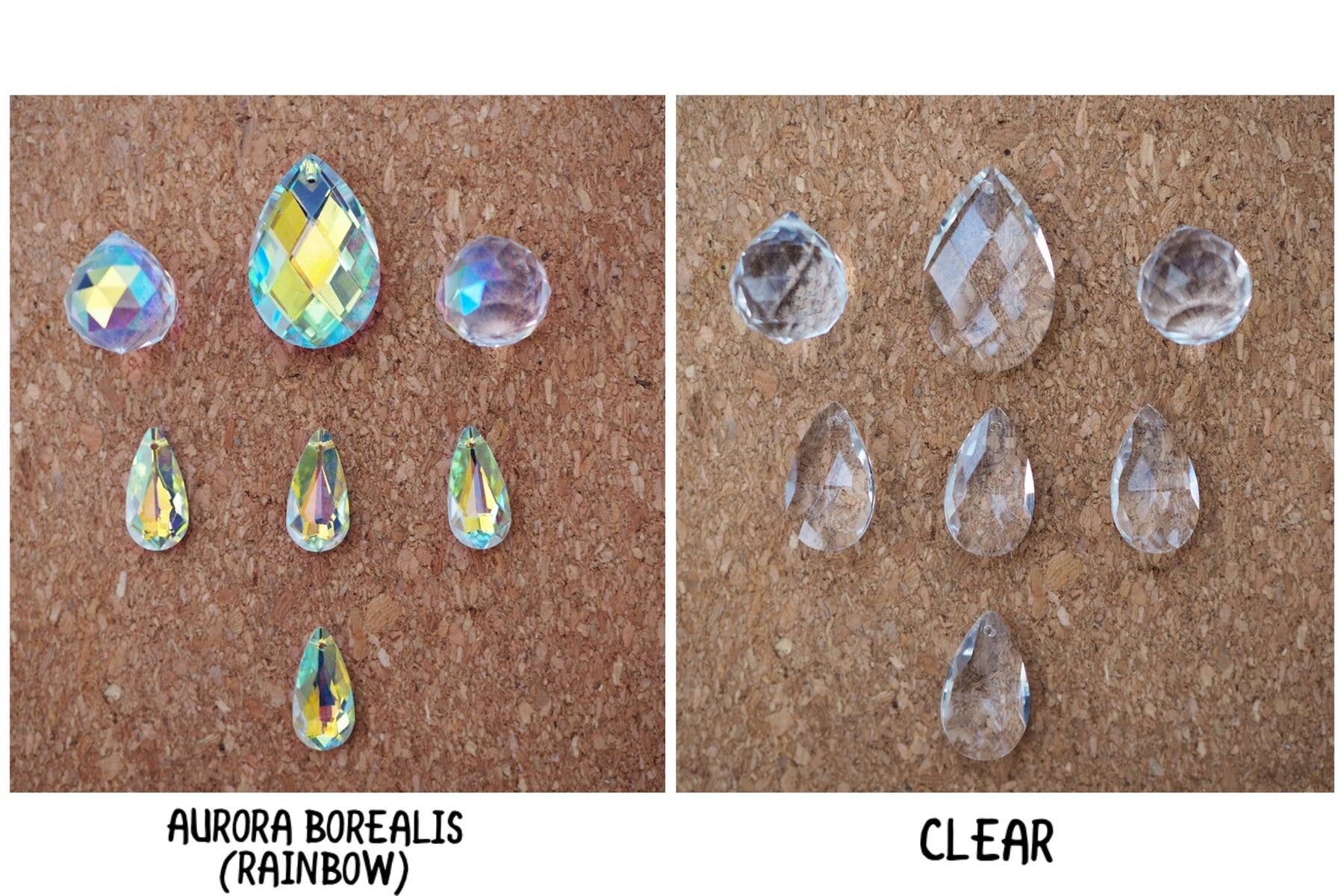 Semira crystal long 24K GOLD PLATED sun catcher, rainbow prism, home decoration, Birthday gift, Housewarming gift