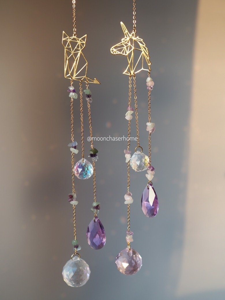 Kids room decor, suncatchers for child, crystal hanging, light maker, unique child gift, natural crystals suncatcher, window decor,baby room