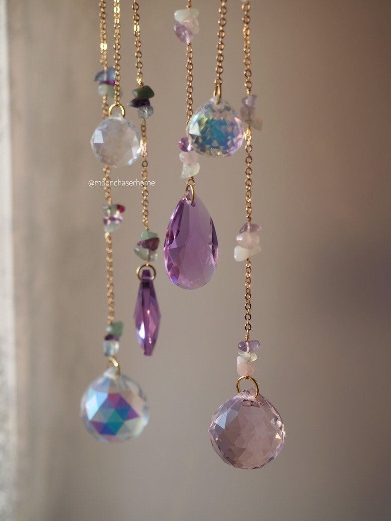 Kids room decor, suncatchers for child, crystal hanging, light maker, unique child gift, natural crystals suncatcher, window decor,baby room