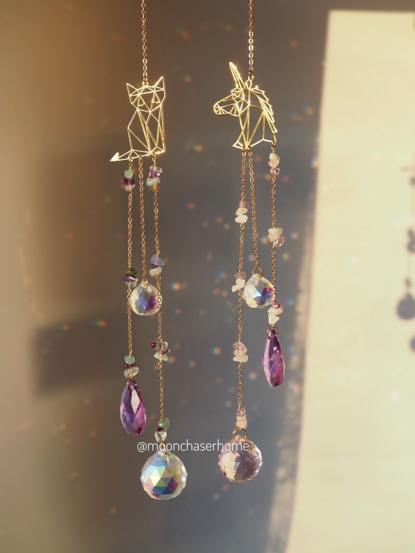 Kids room decor, suncatchers for child, crystal hanging, light maker, unique child gift, natural crystals suncatcher, window decor,baby room