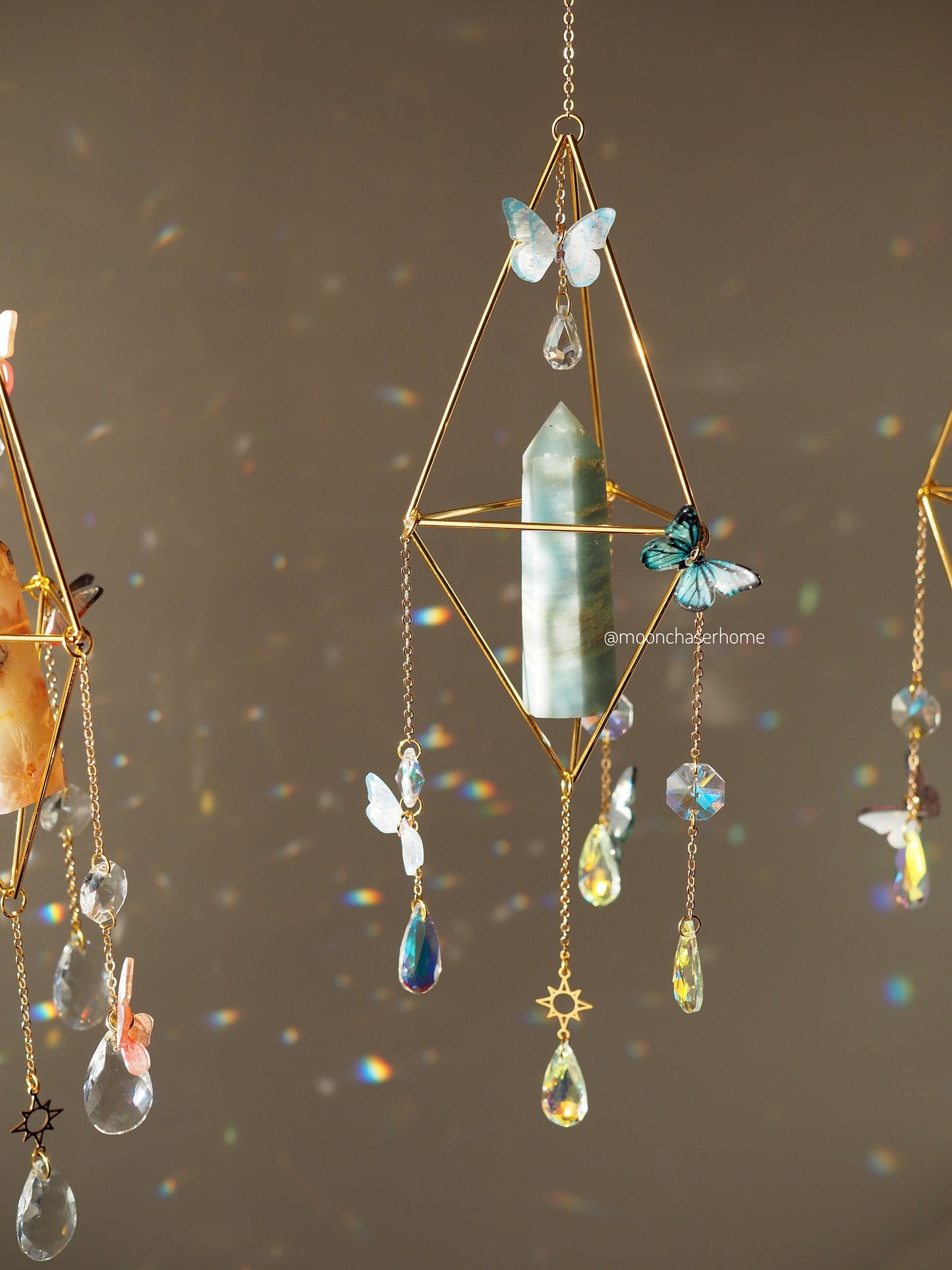 Mila- Butterfly crystal suncatcher, Valentine's day gift for woman, crystal sun catcher, gift for her, suncatcher, gemstones
