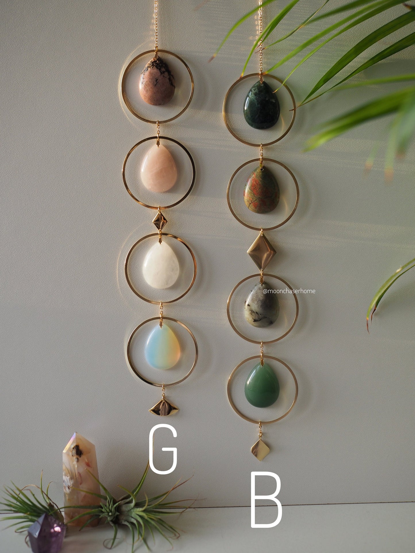 Chaaya natural crystal wall hanging, chakra wall decoration- office decoration-Birthday gift-boho home decor-house jewelry-crystal decor