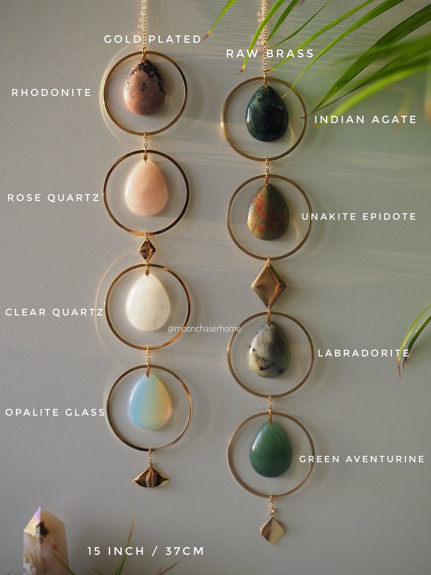 Chaaya natural crystal wall hanging, chakra wall decoration- office decoration-Birthday gift-boho home decor-house jewelry-crystal decor