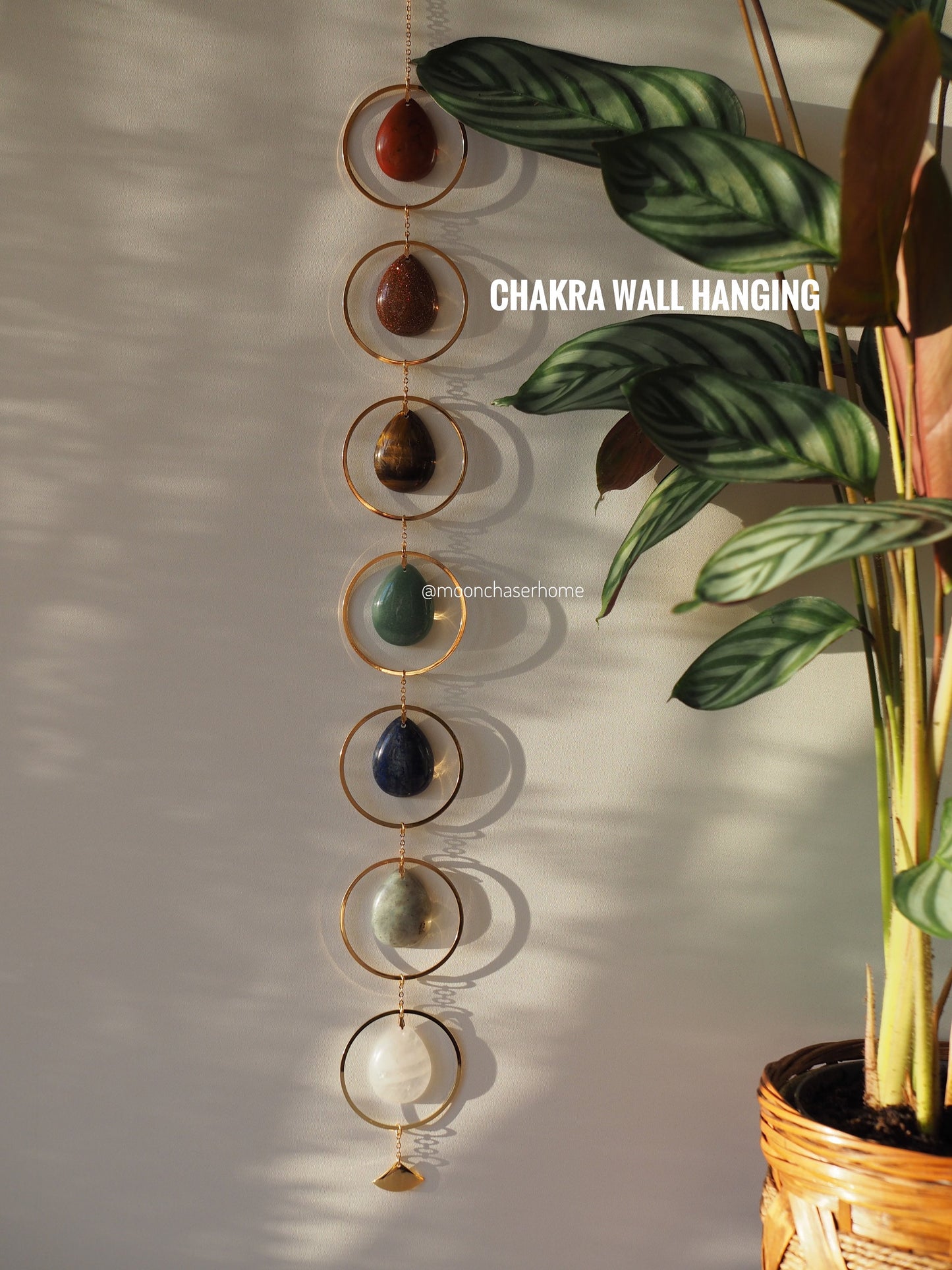 Chaaya natural crystal wall hanging, chakra wall decoration- office decoration-Birthday gift-boho home decor-house jewelry-crystal decor