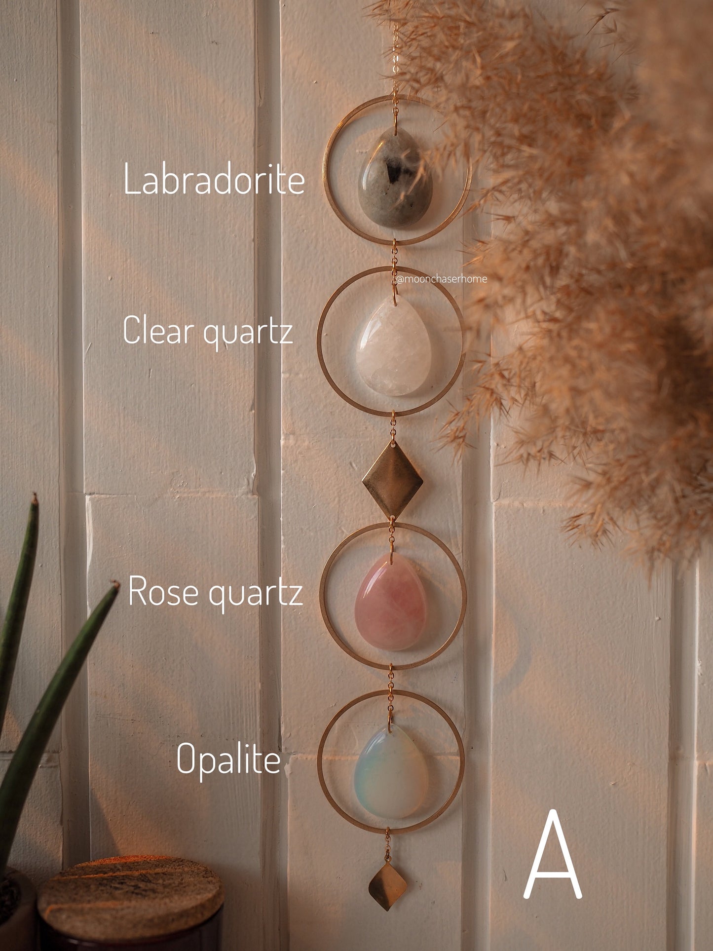 Chaaya natural crystal wall hanging, chakra wall decoration- office decoration-Birthday gift-boho home decor-house jewelry-crystal decor