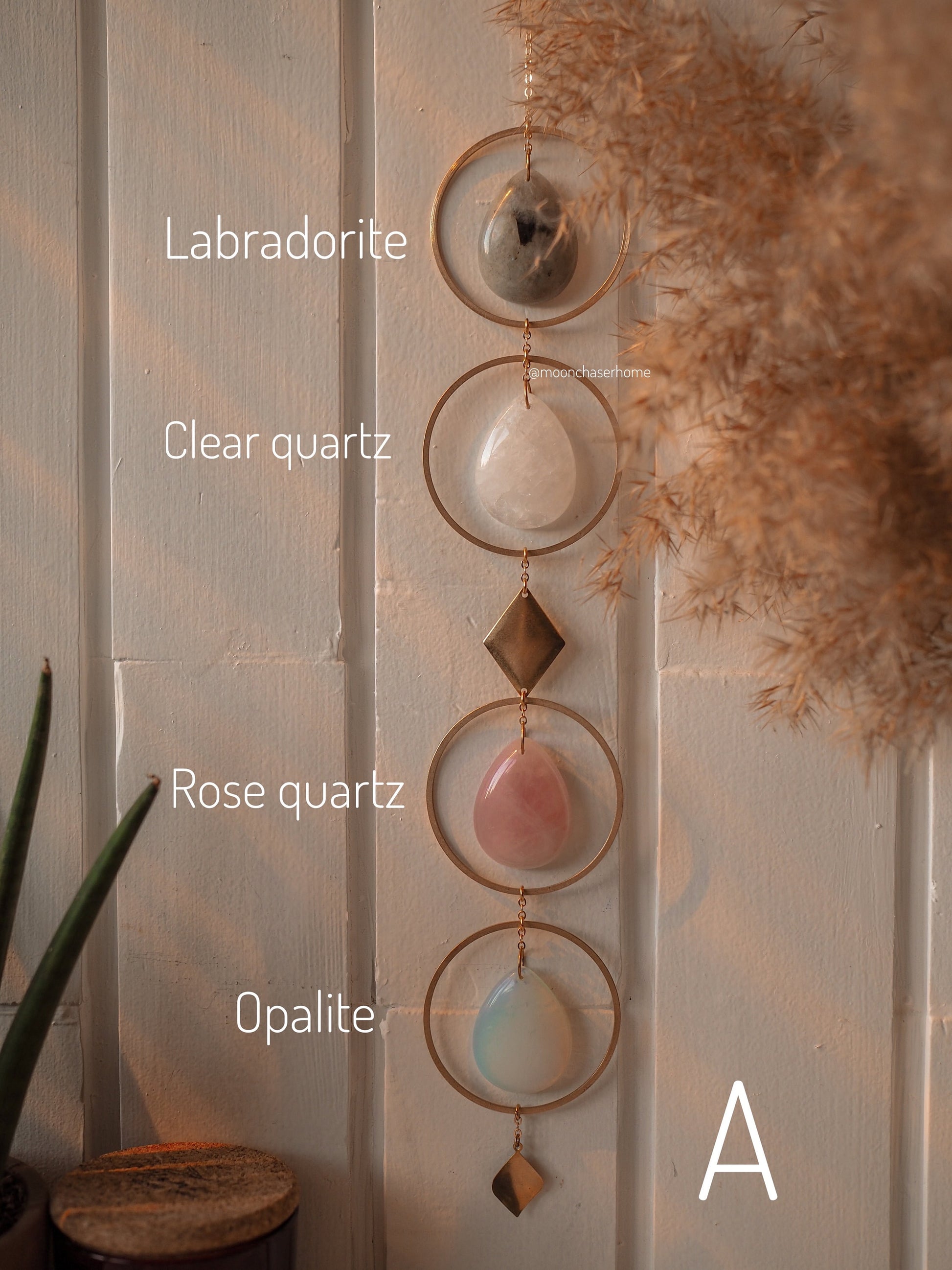 Chaaya natural crystal wall hanging, chakra wall decoration- office decoration-Birthday gift-boho home decor-house jewelry-crystal decor