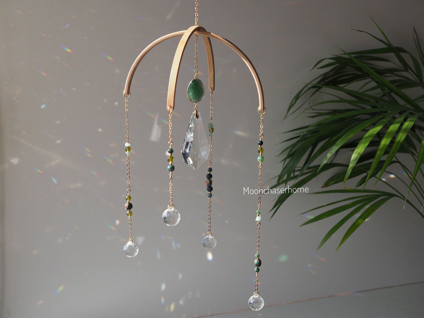Suncatcher crystal mobile -Nadia - green aventurine hanging decor