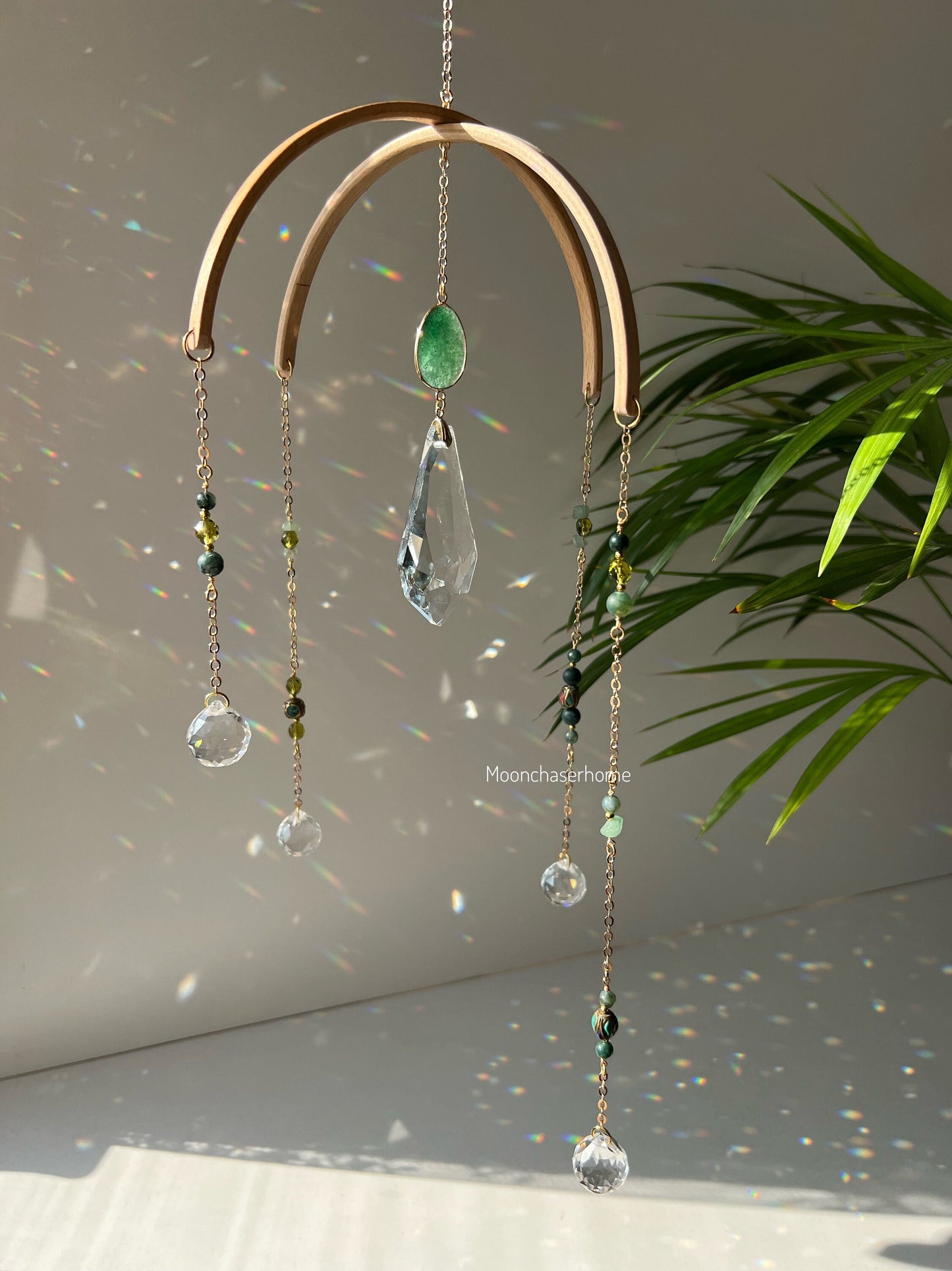 Suncatcher crystal mobile -Nadia - green aventurine hanging decor