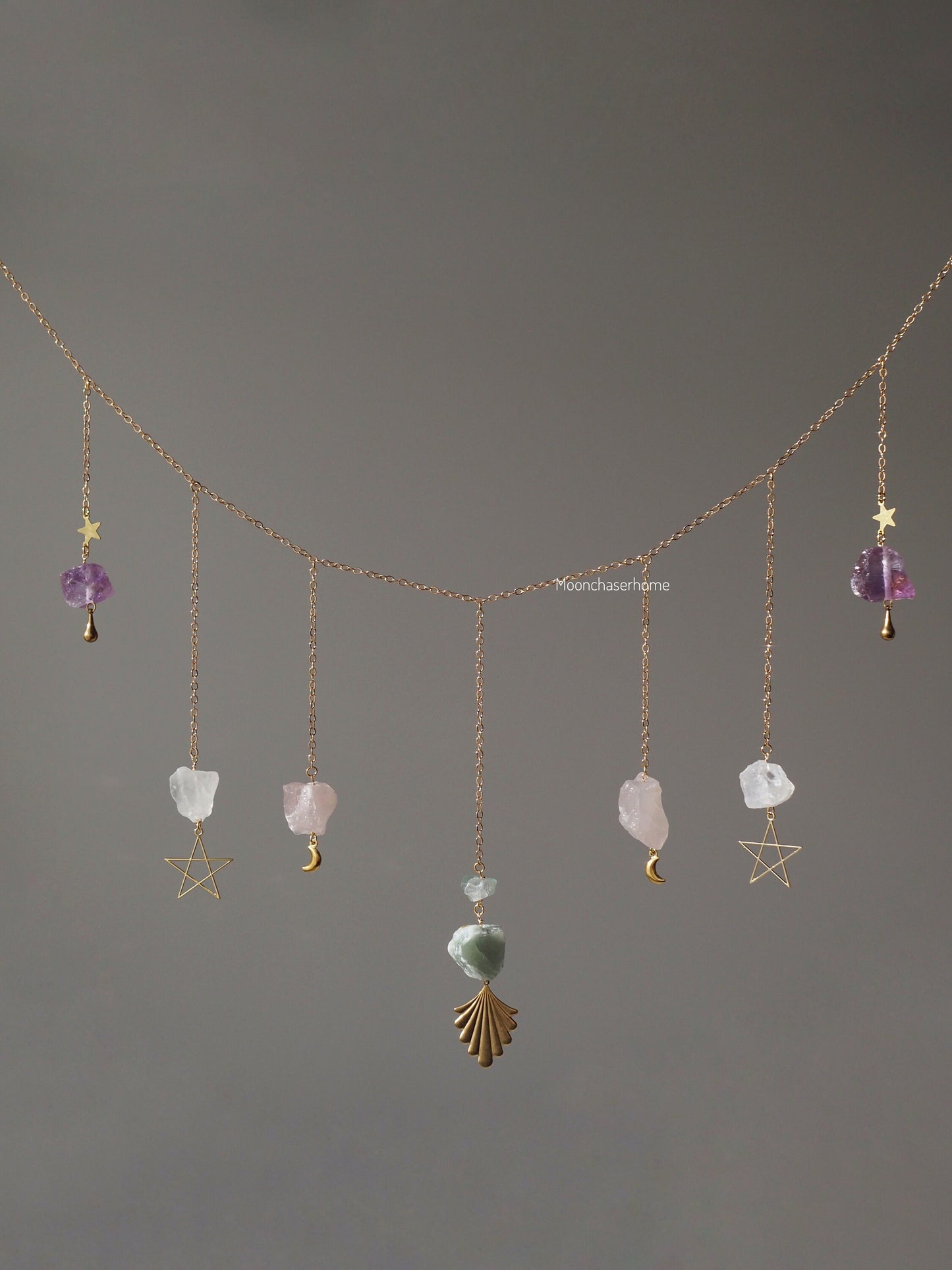 Avani- crystal garland, wall hanging crystal home decor healing crystals decor