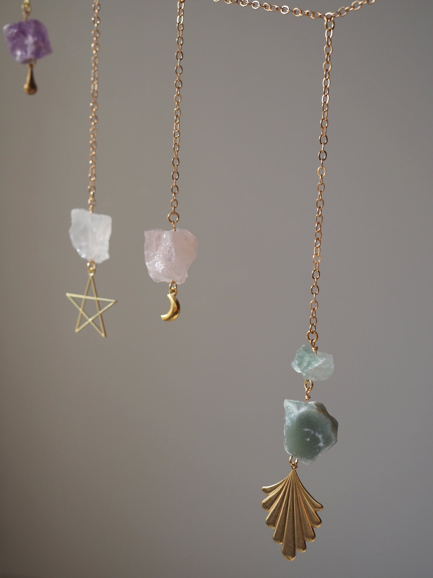 Avani- crystal garland, wall hanging crystal home decor healing crystals decor