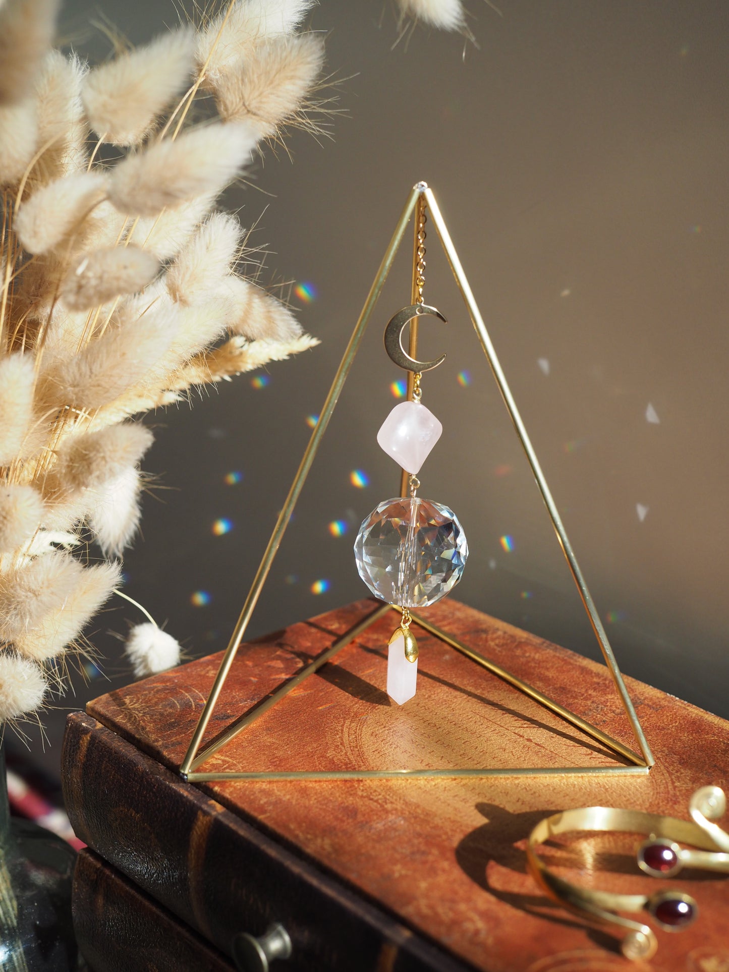 Ramini tabletop triangle suncatcher desk decor, prism