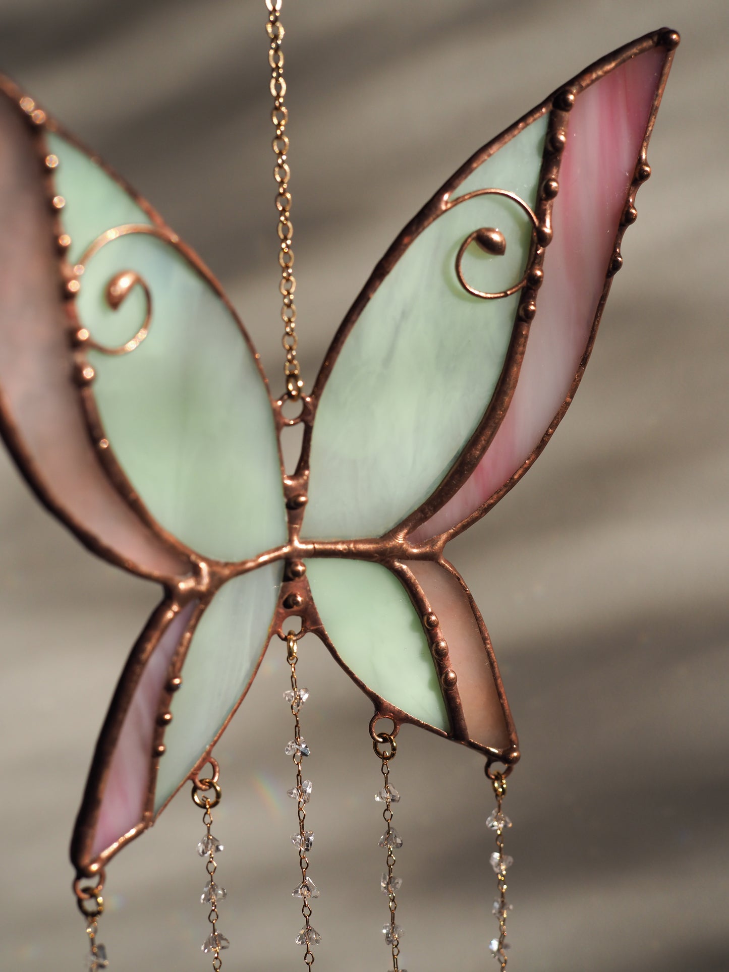 Stained glass butterfly suncatcher