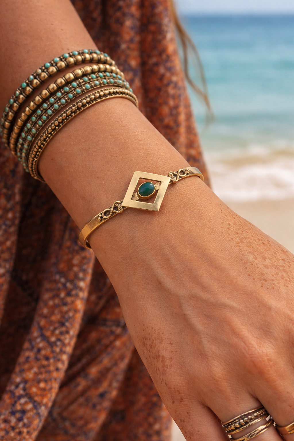 Labradorite Bracelet- Handmade Gemstone Jewelry- Elysia