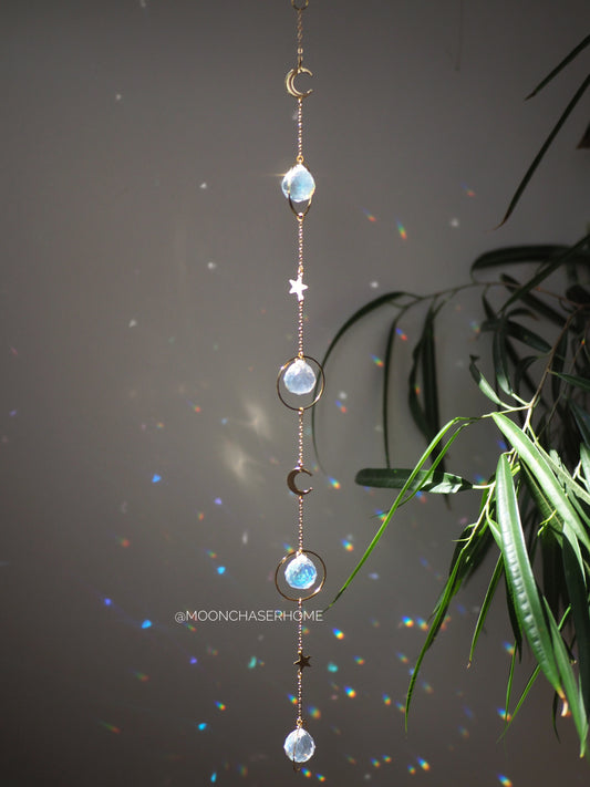 Zana suncatcher for windows, crystal long sun catcher