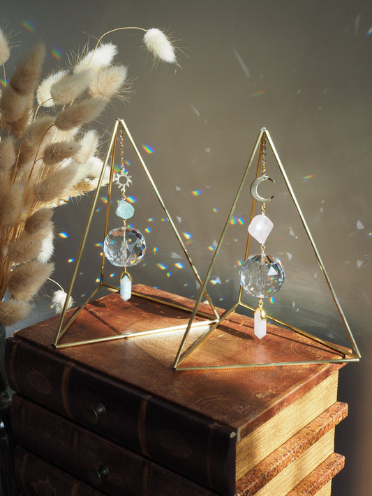 Ramini tabletop triangle suncatcher desk decor, prism