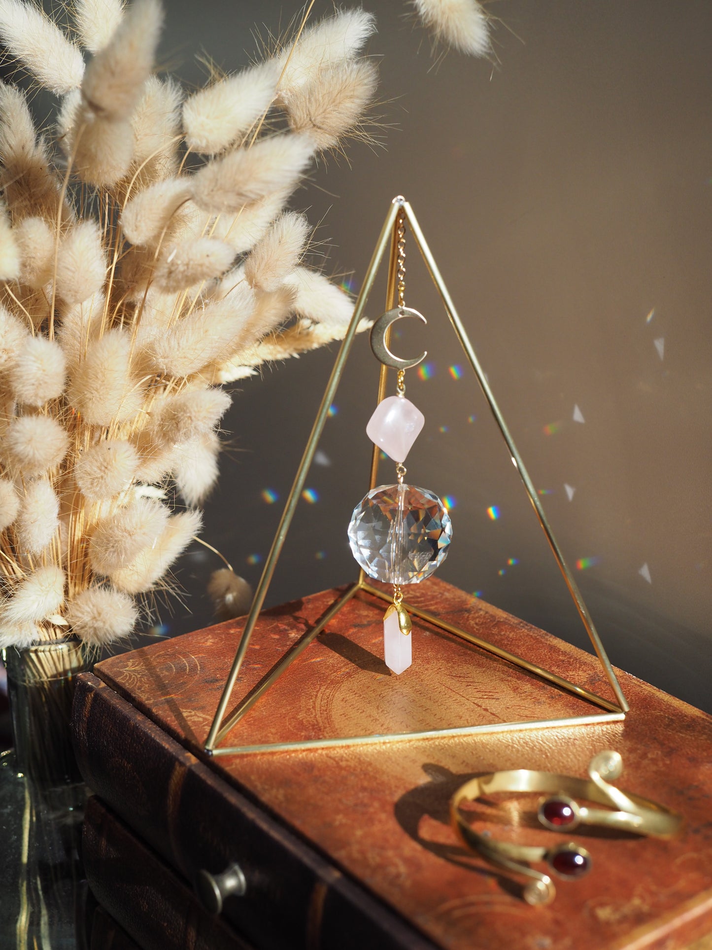 Ramini tabletop triangle suncatcher desk decor, prism