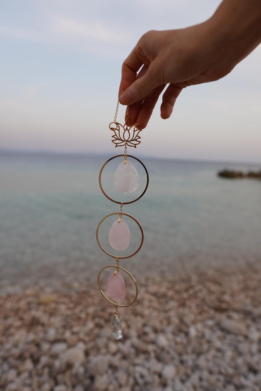 Rabac- natural crystal wall hanging - suncatcher wall decoration hanging crystal spritual unique gift for her