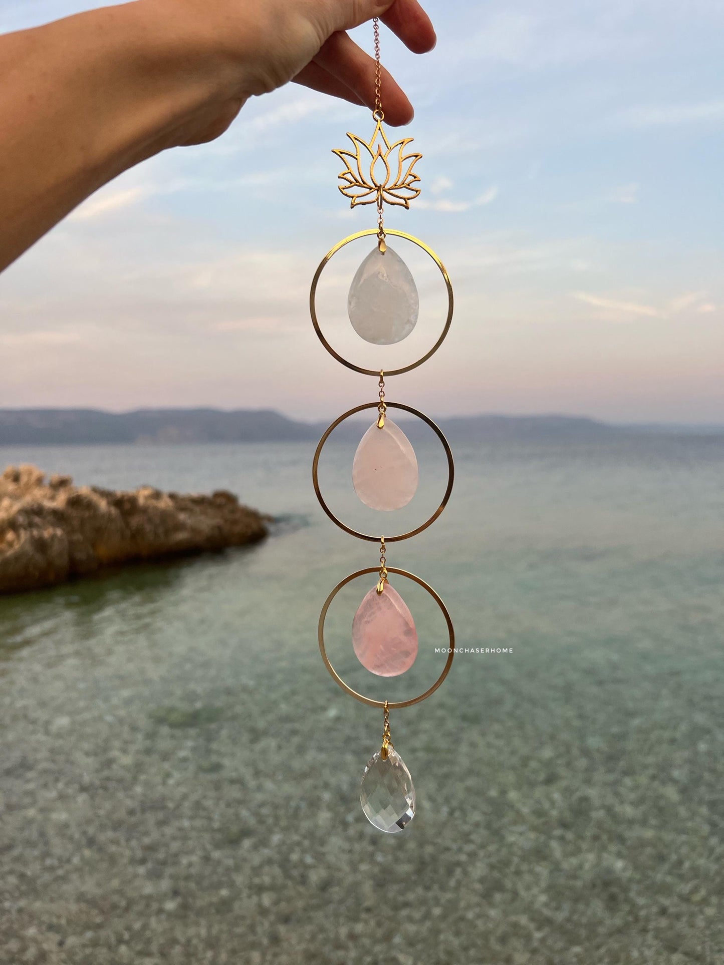 Rabac- natural crystal wall hanging - suncatcher wall decoration hanging crystal spritual unique gift for her