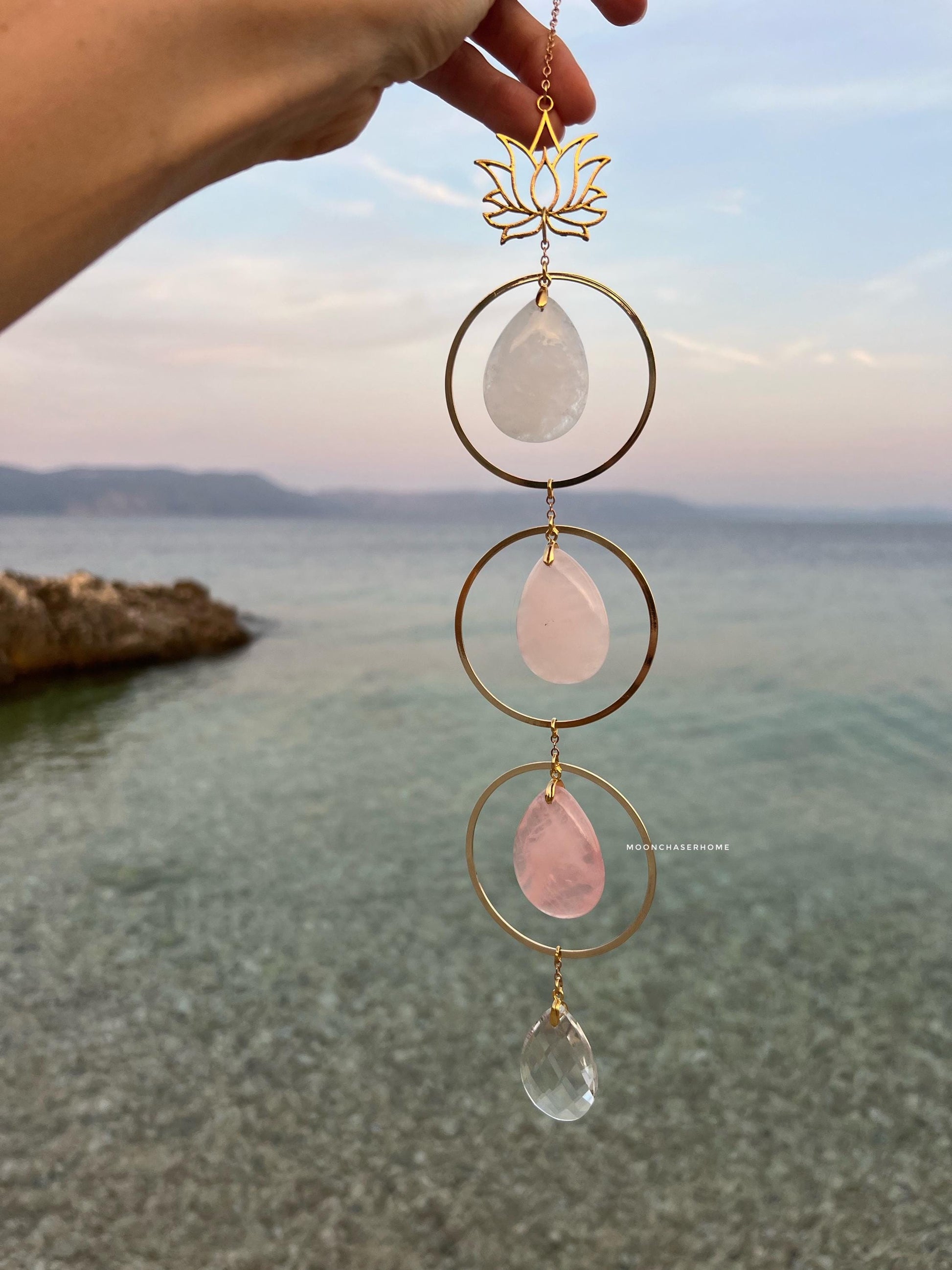 Rabac- natural crystal wall hanging - suncatcher wall decoration hanging crystal spritual unique gift for her