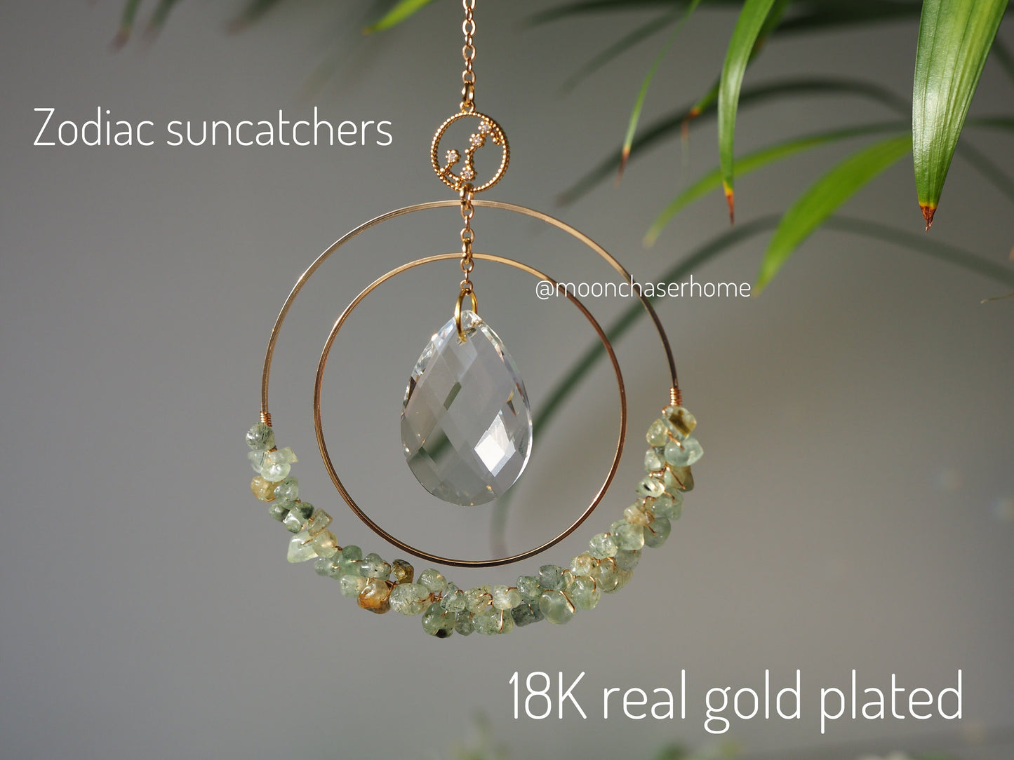 Mother's day personalized gift 18k gold plated suncather and gift card for Mom uique gift for Mothers
