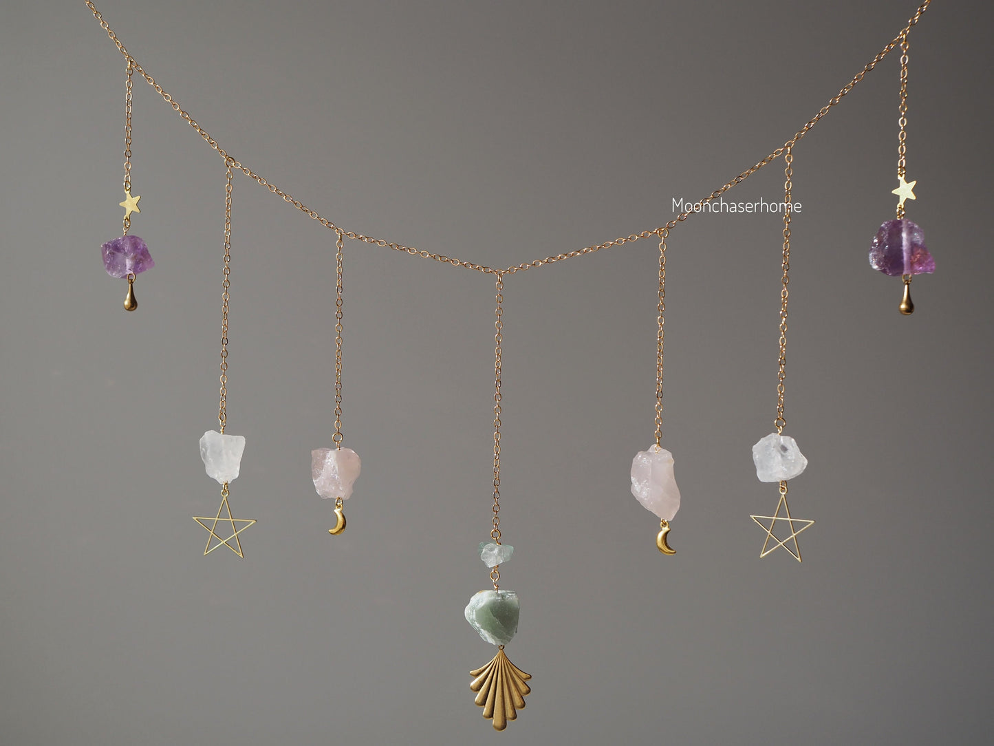 Avani- crystal garland, wall hanging crystal home decor healing crystals decor