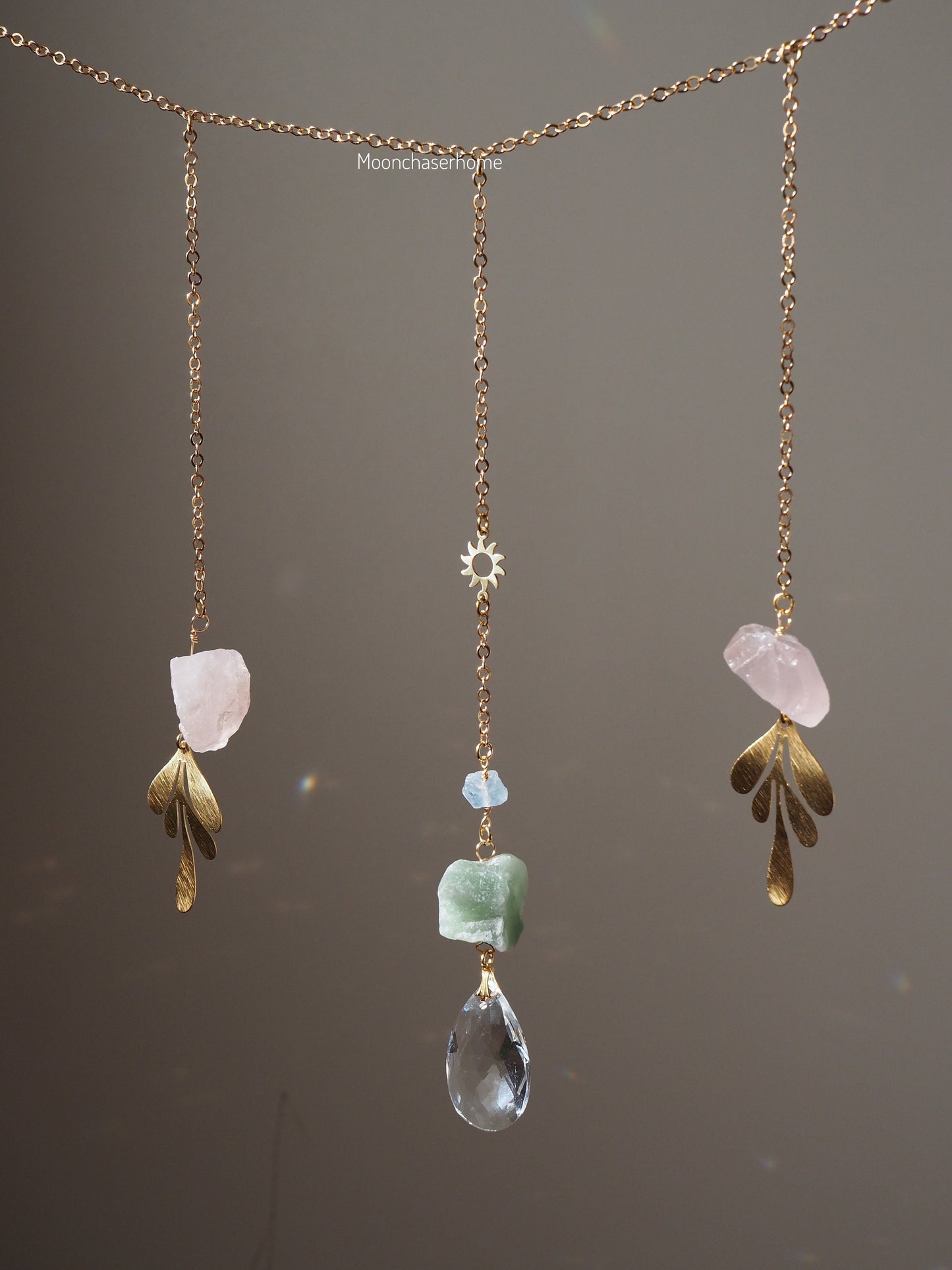 Shani- crystal garland suncatcher, wall hanging crystal, window chain home decor healing crystals decor